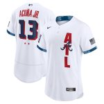 Mænd Atlanta Braves MLB Trøjer Ronald Acuña Jr.  Hvid 2021 MLB All-Star Game Player
