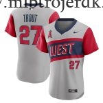 Mænd Los Angeles Angels MLB Trøjer Mike Trout  Grå 2021 Little League Classic Road Player