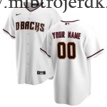 Mænd Baseball MLB Arizona Diamondbacks  Hvid Hjemme Custom Trøjer 1