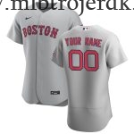 Mænd Boston Red Sox MLB Trøjer  Grå Road Custom