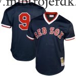 Mænd Boston Red Sox MLB Trøjer Ted Williams Mitchell & Ness Navy Cooperstown Collection Big & Tall Mesh Batting Practice