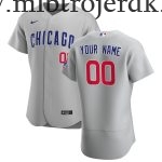 Mænd Baseball MLB Chicago Cubs  Grå Road Custom Trøjer