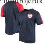 Mænd Cleveland Indians MLB Trøjer Stitches Navy Logo Button-Up