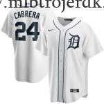 Mænd Detroit Tigers MLB Trøjer Miguel Cabrera  Hvid Hjemme Player Name