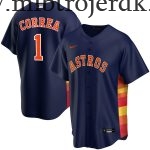 Mænd Houston Astros MLB Trøjer Carlos Correa  Navy Alternate Player Name