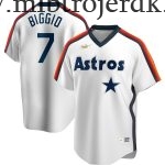 Mænd Houston Astros MLB Trøjer Craig Biggio  Hvid Hjemme Cooperstown Collection Logo Player