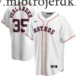 Mænd Houston Astros MLB Trøjer Justin Verlander  Hvid Hjemme Player Name