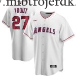 Mænd Los Angeles Angels MLB Trøjer Mike Trout  Hvid Hjemme Player Name
