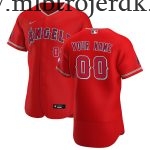 Mænd Baseball MLB Los Angeles Angels  Scarlet Alternate Custom Trøjer