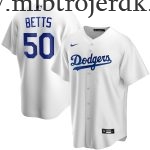 Mænd Los Angeles Dodgers MLB Trøjer Mookie Betts  Hvid Hjemme Player Name
