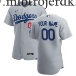 Mænd Baseball MLB Los Angeles Dodgers  Grå Alternate Custom Trøjer Patch