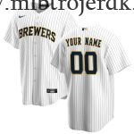 Mænd Baseball MLB Milwaukee Brewers  Hvid Alternate Custom Trøjer