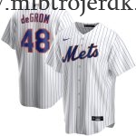 Mænd New York Mets MLB Trøjer Jacob deGrom  Hvid Hjemme Player Name