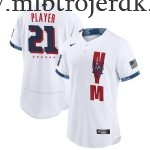 Mænd Baseball MLB New York Mets  Hvid 2021 MLB All-Star Game Custom Trøjer