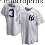 Mænd New York Yankees MLB Trøjer Babe Ruth  Hvid Hjemme Cooperstown Collection Player