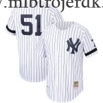 Mænd New York Yankees MLB Trøjer Bernie Williams Mitchell & Ness Hvid Cooperstown Collection
