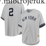 Mænd New York Yankees MLB Trøjer Derek Jeter Mitchell & Ness Grå 1998 Cooperstown Collection Road