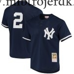 Mænd New York Yankees MLB Trøjer Derek Jeter Mitchell & Ness Navy Cooperstown Collection 1995 Batting Practice