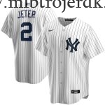 Mænd New York Yankees MLB Trøjer Derek Jeter  Hvid Navy Hjemme Player Name