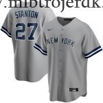 Mænd New York Yankees MLB Trøjer Giancarlo Stanton  Grå Road Player Name