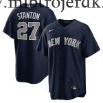 Mænd New York Yankees MLB Trøjer Giancarlo Stanton  Navy Alternate Player
