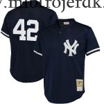 Mænd New York Yankees MLB Trøjer Mariano Rivera Mitchell & Ness Navy Cooperstown Mesh Batting Practice