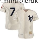Mænd New York Yankees MLB Trøjer Mickey Mantle Mitchell & Ness Cream Throwback