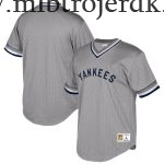 Mænd New York Yankees MLB Trøjer Mitchell & Ness Grå Cooperstown Collection Mesh Wordmark V-Neck