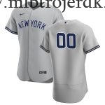 Mænd New York Yankees MLB Trøjer  Grå Road Custom