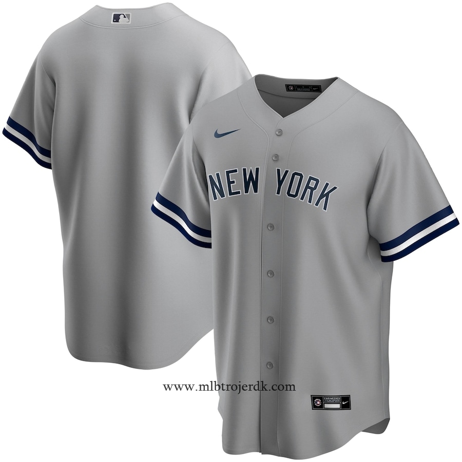 Mænd Yankees Trøjer Grå Road Team 1 – MLB Trøje,køb MLB tøj