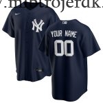 Mænd Baseball MLB New York Yankees  Navy Alternate Custom Trøjer