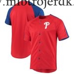 Mænd Philadelphia Phillies MLB Trøjer Stitches Rød Logo Button-Up