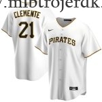 Mænd Pittsburgh Pirates MLB Trøjer Roberto Clemente  Hvid Hjemme Player Name