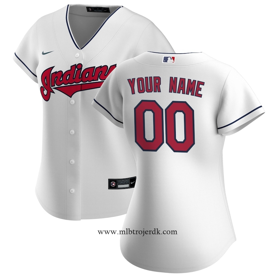 Baseball MLB Cleveland Indians Hvid Hjemme Custom Trøjer MLB Baseball Trøje,køb tøj