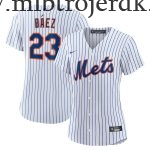 Kvinde New York Mets MLB Trøjer Javier Báez  Hvid Hjemme Official Player