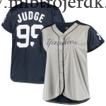 Kvinde New York Yankees MLB Trøjer Aaron Judge Grå Navy Plus Size
