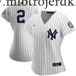 Kvinde New York Yankees MLB Trøjer Derek Jeter  Hvid Navy 2020 Hall of Fame Induction
