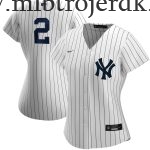 Kvinde New York Yankees MLB Trøjer Derek Jeter  Hvid Navy Hjemme Player
