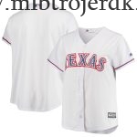 Kvinde Texas Rangers MLB Trøjer Majestic Hvid Plus Size Hjemme Team