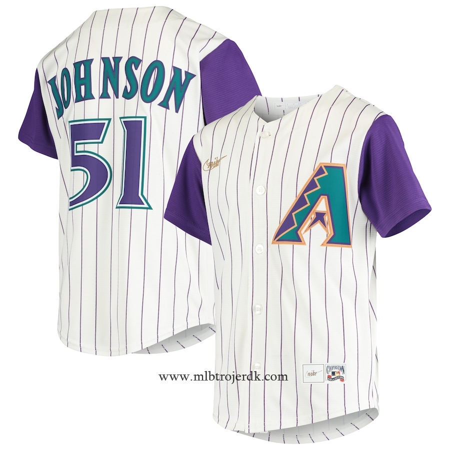 Børn Arizona Diamondbacks MLB Trøjer Randy Johnson Cream Alternate Cooperstown Collection Player – MLB Trøje,køb MLB