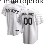 Børn Baseball MLB Colorado Rockies  Hvid Hjemme Custom Trøjer
