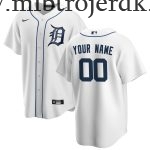 Børn Baseball MLB Detroit Tigers  Hvid Hjemme Custom Trøjer
