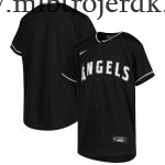 Børn Los Angeles Angels MLB Trøjer  Sort Hvid Team