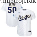 Børn Los Angeles Dodgers MLB Trøjer Mookie Betts  Hvid Guld 2021 Guld Program Player