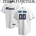 Børn Miami Marlins MLB Trøjer  Hvid Hjemme Custom