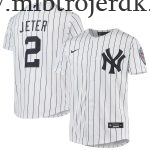 Børn New York Yankees MLB Trøjer Derek Jeter  Hvid Hall of Fame Player