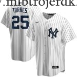 Børn New York Yankees MLB Trøjer Gleyber Torres  Hvid Hjemme Player
