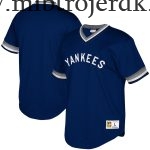 Børn New York Yankees MLB Trøjer Mitchell & Ness Navy Cooperstown Collection Mesh Wordmark V-Neck