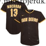Børn San Diego Padres MLB Trøjer Manny Machado  Brun Road Player