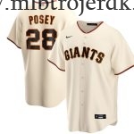 Børn San Francisco Giants MLB Trøjer Buster Posey  Cream Hjemme Player